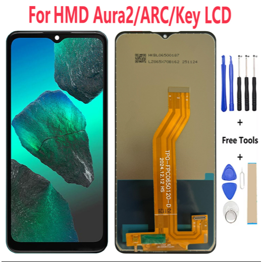 6.52 "IPS สําหรับ HMD Aura 2 ARC LCD Touch Screen Digitizer Assembly สําหรับ HMD Key จอแสดงผล LCD