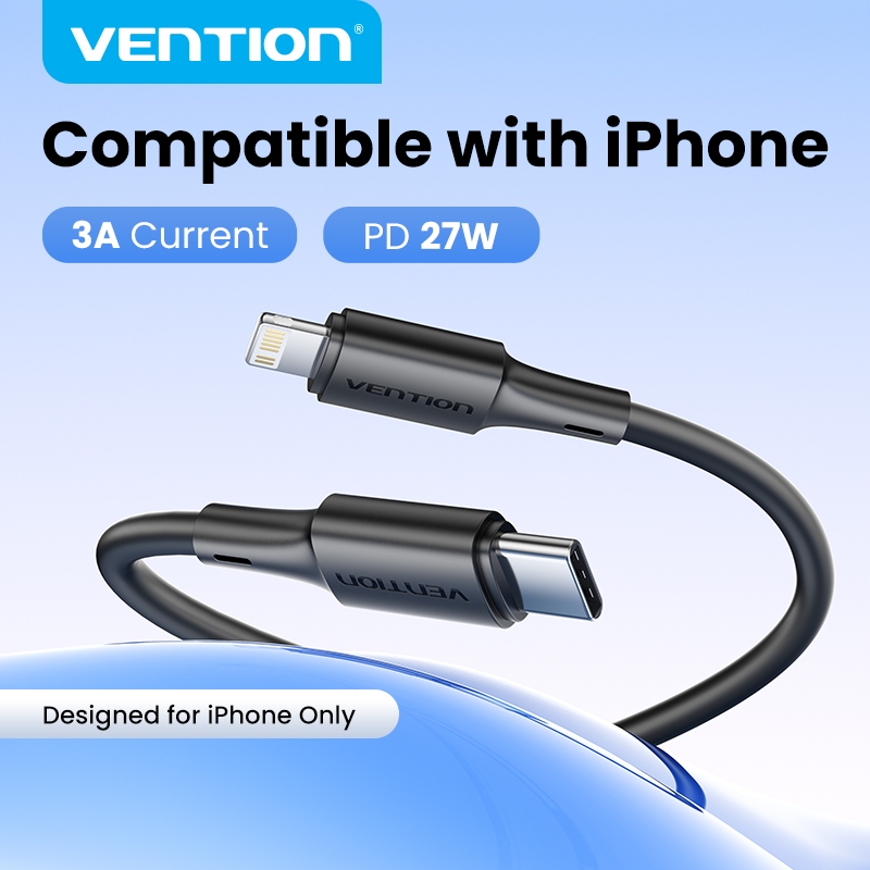 Vention 27W สายชาร์จแบบเต็มความเร็ว 3A สาย Type-C ทนทานในปัจจุบันสําหรับโทรศัพท์/แท็บเล็ต/อุปกรณ์มือถือ