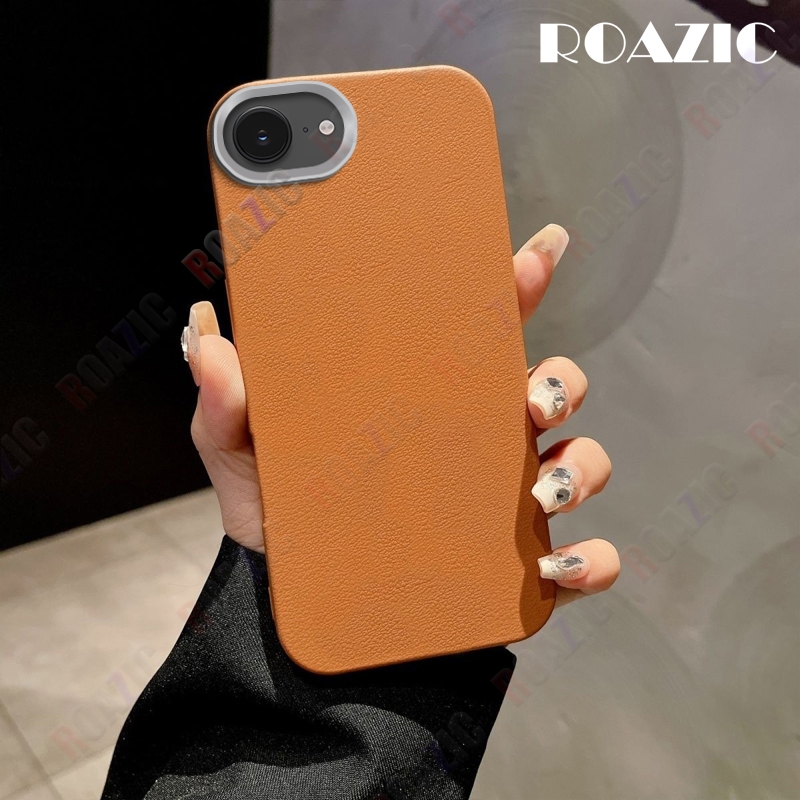 หรูหรานุ่มหนัง PU รูปแบบเคสโทรศัพท์เข้ากันได้สําหรับ iPhone 17e 16e ธุรกิจแฟชั่นที่เรียบง่ายเคสโทรศัพท์ Anti-fall โทรศัพท์ปกหลัง SHQ01