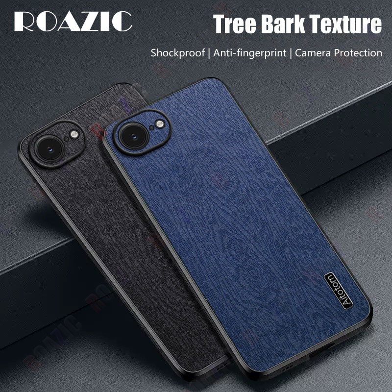 Tree Bark Case เข้ากันได้กับ iPhone 17e 16e เคสโทรศัพท์หรูหรา Matte Stripes รวมทุกอย่าง Soft Edge เค
