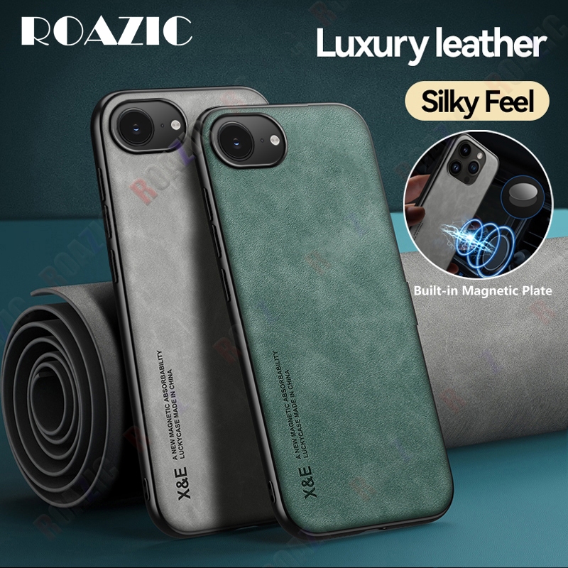 เข้ากันได้กับ iPhone 17e 16e เคสโทรศัพท์หรูหรา Matte หนัง Texture ที่น่าสนใจปลอกซิลิโคนกันกระแทกฝาหล
