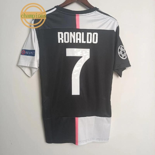 [เวอร์ชันย้อนยุค]2019-20 juventus home away สําหรับชุดฟุตบอลชุดผู้ชายพร้อมแพทช์ UCL RONALDO DYBALA
