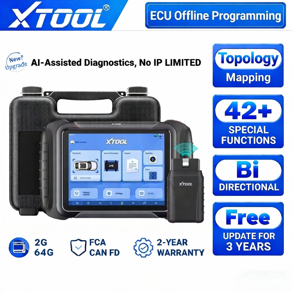 XTOOL D8S D8W Bidirectional obd2 scanner for Car Full system 42+Reset Key Programming FCA ECU Coding