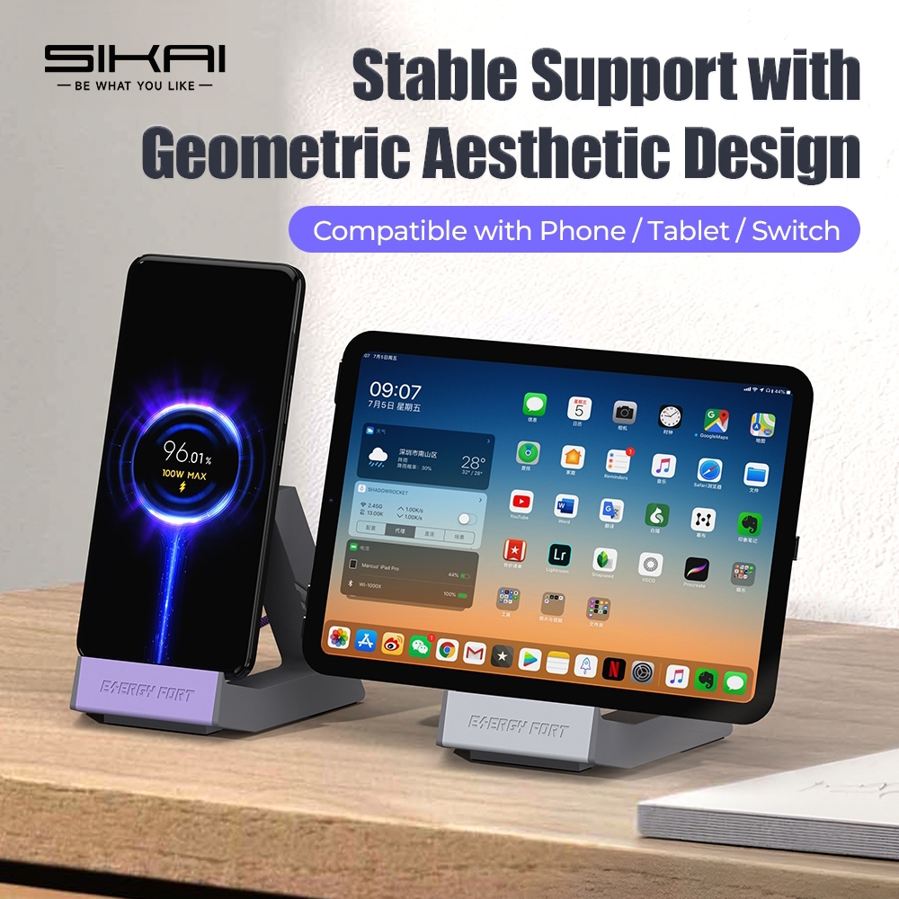 Magnetic Wireless Charger Stand Holder USB C Desk Dock สําหรับ iPad Switch แท็บเล็ต iPhone 17 16 15 
