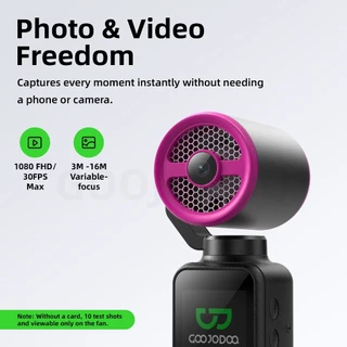 GOOJODOQ GFS025 กล้องถ่ายรูปเด็ก พัดลมพกพา 2-in-1 มือถือ พัดลมกล้อง