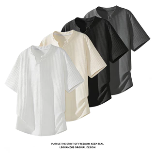 เสื้อยืดผู้ชายเนื้อนุ่ม แขนสั้น ระบายอากาศได้ดี สำหรับฤดูร้อน