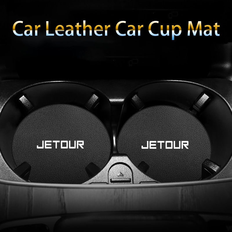 2pcs รถที่วางแก้วลื่นไมโครไฟเบอร์หนังกาแฟเครื่องดื่มถ้วยสําหรับ Jietu JETOUR Traveler Shanhai T2 X90