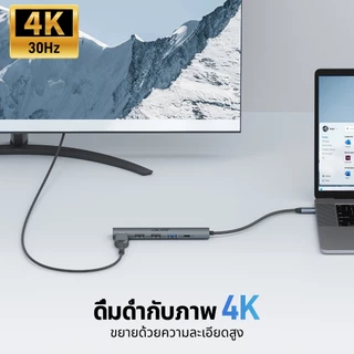 Acer 5 in 1 Type-C Hub 4K HDMI usb hub sdcard reader 100W Multiport Adapter สําหรับ MacBook Pro/Air, iPad Pro, iMac, iPhone 15 Pro/Pro Max, XPS UC503