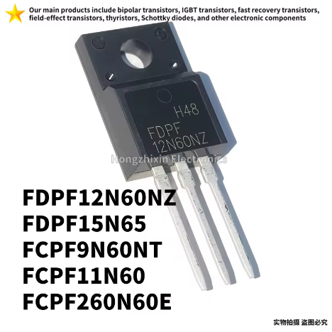 5PCS FDPF12N60NZ TO-220F FDPF12N60 12N60 FDPF15N65 15N65 FCPF9N60NT 9N60NT FCPF11N60 11N60 FCPF260N6