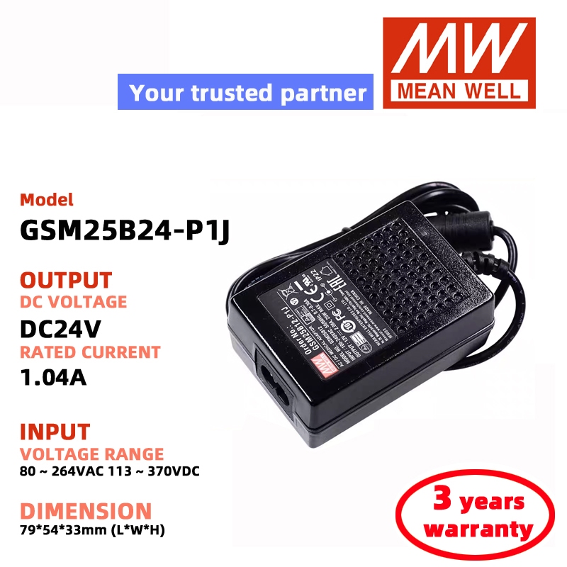 MEAN WELL GSM25B12-P1J GSM25B24-P1J GSM25B05-P1J 48V 9V 15V ทางการแพทย์ power adapter MeanWell Switc