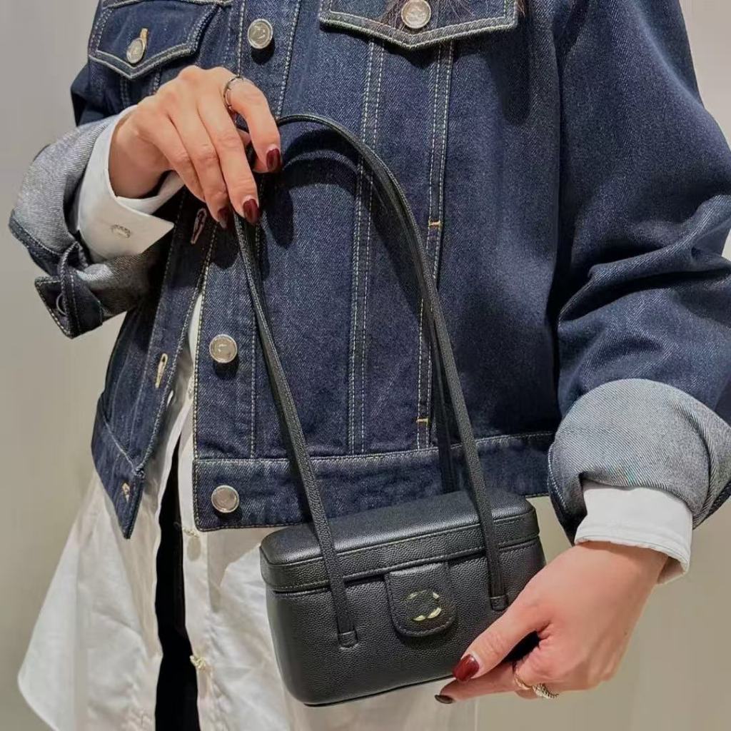 [Premium Limited] jennie Underarm Bag Box Bag Cosmetic Bag Shoulder Bag Genuine Leather Female Bag
