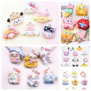10 ชิ้นเรซิ่นการ์ตูนสัตว์จี้จําลองน่ารัก Meimeidi Chacha สุนัขหูใหญ่สุนัขจี้ diy เครื่องประดับอุปกรณ์เสริม
