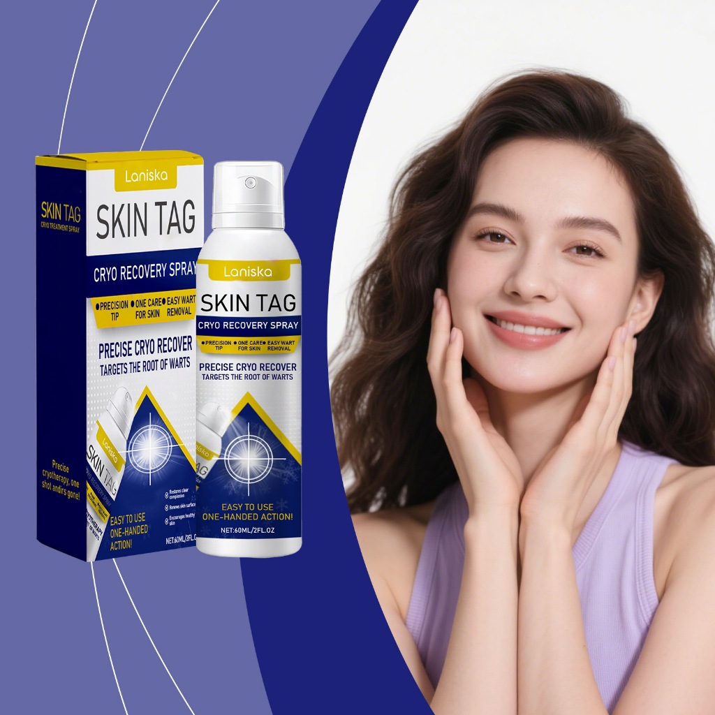 60ml Skin Tag Cryo Recovery Spray Salicylic Wart Remover Safe Skin Tag Removal (LANISKA)