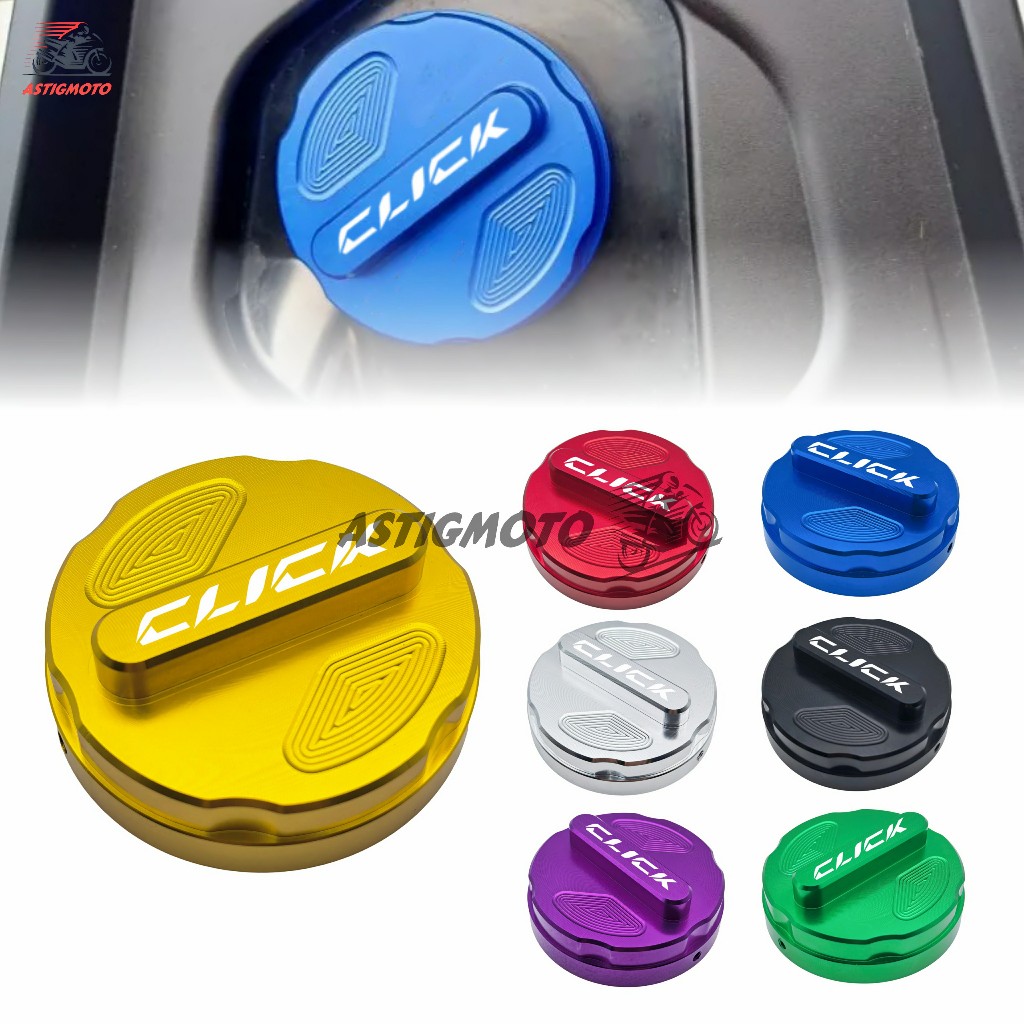 1PCS สําหรับ HONDA CLICK 125 150 160 i v1 v2 v3 CNC อลูมิเนียมรถจักรยานยนต์การใช้ถังฝาครอบคุณภาพสูง CNC Machined แก๊สหมวกทนทาน