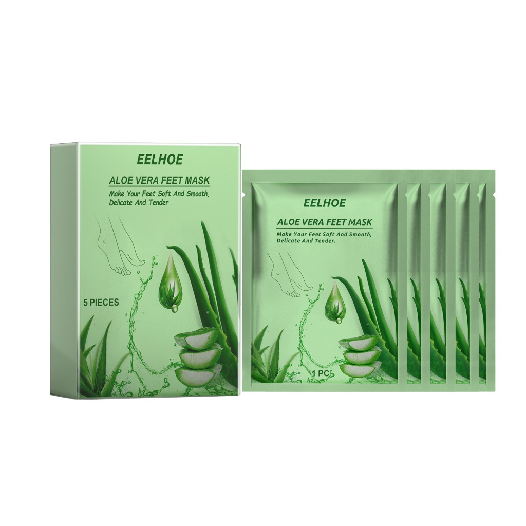 EELHOE Aloe Vera Feet Mask - ทําให้เท้าของคุณนุ่มสลวย ละเอียดอ่อนและอ่อนโยน (5 ชิ้น)