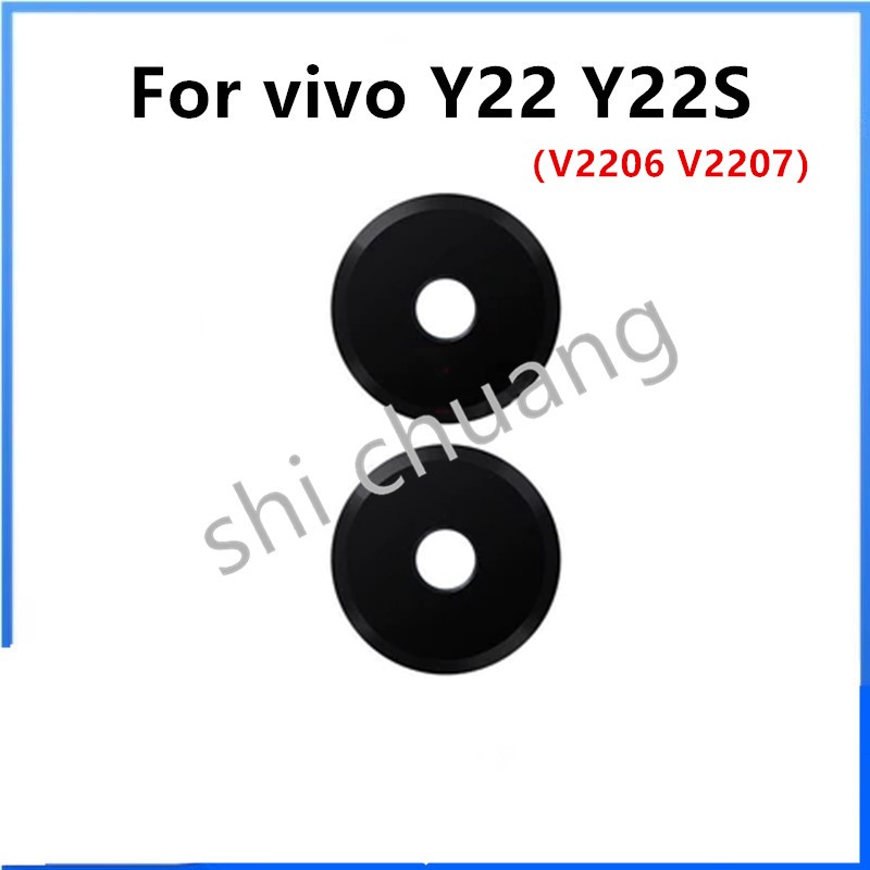 เลนส์กล้องด้านหลังสําหรับ vivo Y22 Y22S V2206 V2207 เปลี่ยนด้วยสติกเกอร์กาว