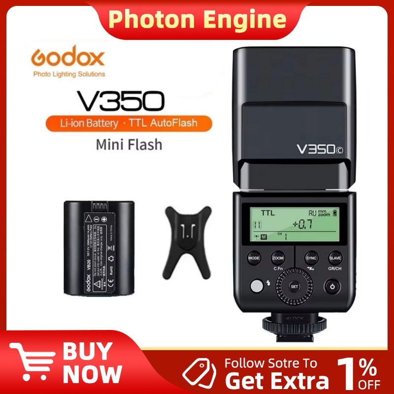 Godox V350C V350N V350S V350F V350O TTL HSS กล้อง Speedlite แฟลชแบตเตอรี่ลิเธียมในตัว