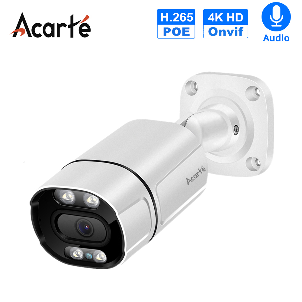Acarte POE กล้อง IP camera Full Color  5MP 8MP cctv กล้องวงจรปิดกลางแจ้งกล้องรักษาความปลอดภัย