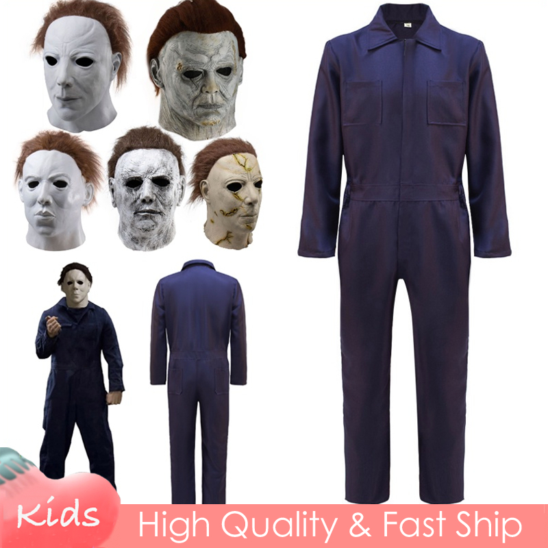 Michael Myers หน้ากากคอสเพลย์ ชุดยูนิฟอร์ม สยองขวัญ ฆาตกร ฮาโลวีน สําหรับผู้ชาย
