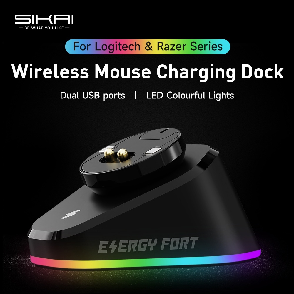 เมาส์ไร้สายแท่นชาร์จสําหรับ G Pro X Superlight G502 lightspeed G502X Magnetic Charger สําหรับ DeathA