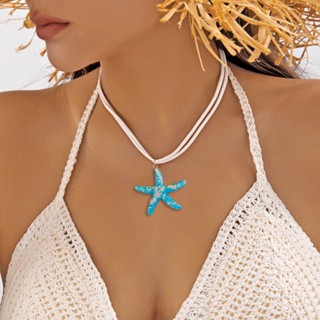 Handmade Beach ปลาดาวสร้อยคอหอยสังข์ลูกปัดสร้อยคอ Boho Choke…