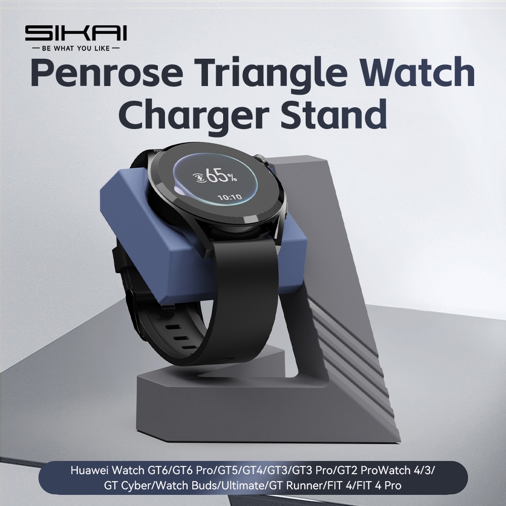 แท่นชาร์จทรงเรขาคณิตเข้ากันได้กับ Huawei Watch Smart D2 GT6/GT6 Pro/GT5/GT4/GT3/GT3 Pro/GT2 Pro/Watch 4/3/GT CyberStand/Watch Buds/Ultimate/GT Runner/FIT 4/FIT เท่านั้น) (