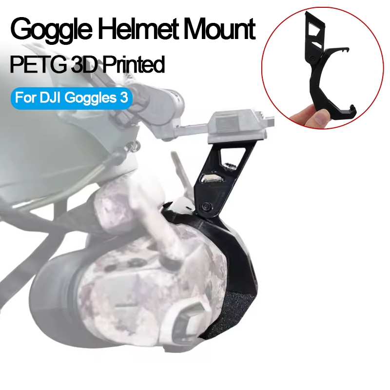 1PCS สําหรับ DJI Goggles 3 (G3) หมวกกันน็อคยุทธวิธี Mount PETG 3D พิมพ์ผู้ถือมุมปรับ Bracket ใช้งานร