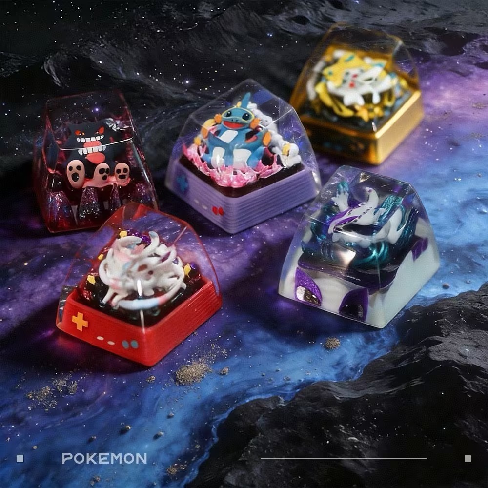 ใหม่เรซิ่น Pokemon Keycap Ghost Gengar Gardevoir Sylveon Jirachi Mudkip Lugia Artisan Keycap สําหรับ
