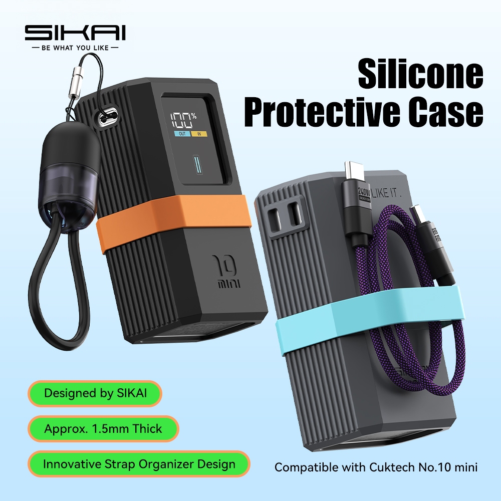 เคสซิลิโคนเข้ากันได้สําหรับ Cuktech No.10 Mini Power Bank เคสป้องกันสําหรับ Cuktech 10 Mini