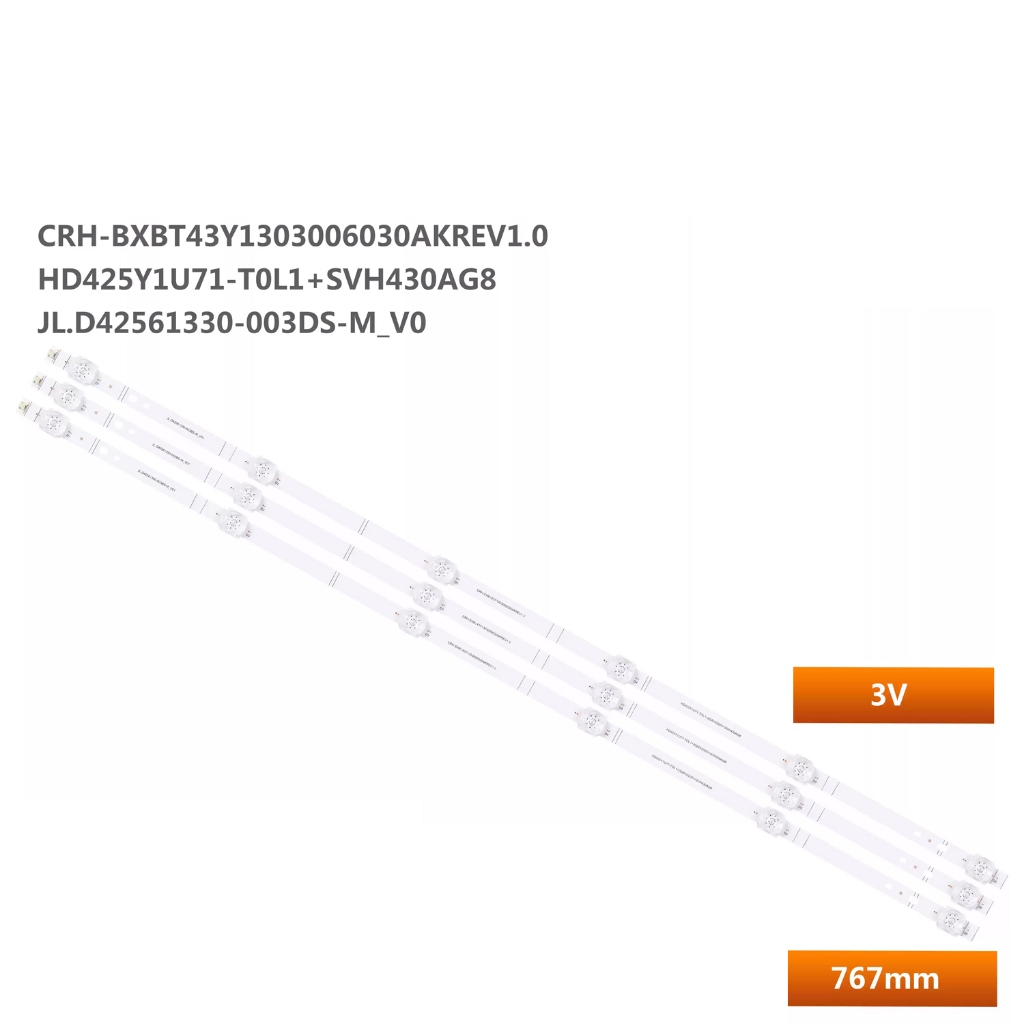 แถบไฟแบ็คไลท์ led 3 ชิ้น/เซ็ตสําหรับ CRH-BXBT43Y1303006030แถบแสง AKREV1.0 HD425Y1U71-T0L1 SVH430AG8