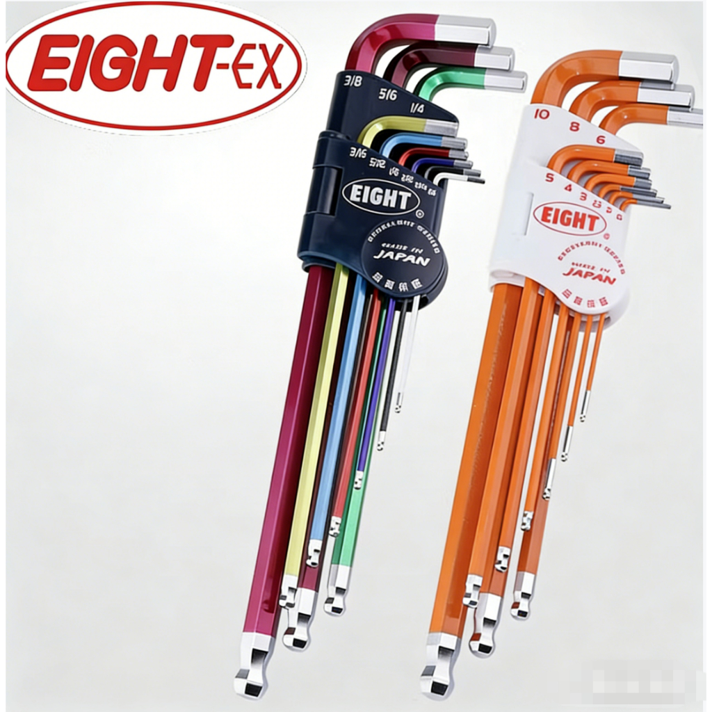 ชุดประแจอัลเลนหัวบอลยาวพิเศษของญี่ปุ่น EIGHT ของญี่ปุ่น TELC-S9N