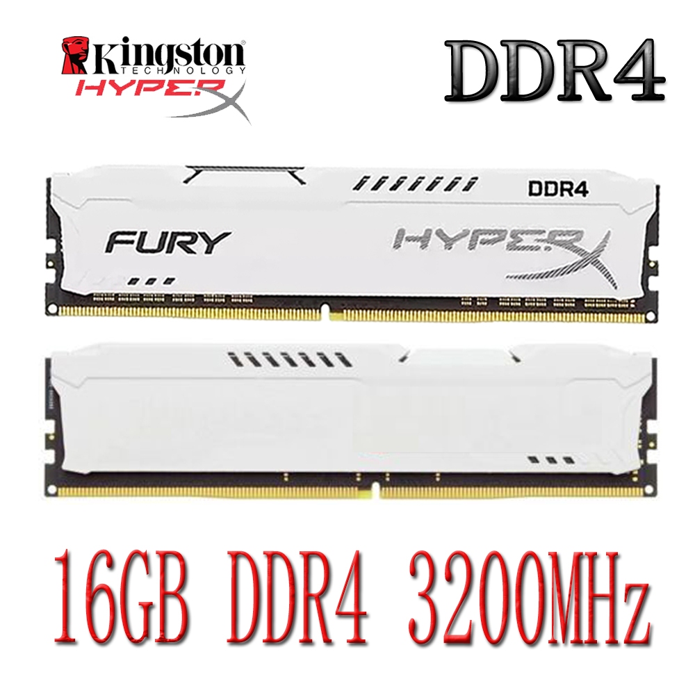 Kingston HyperX Fury DDR4 PC RAM 16GB DDR4 3200MHz PC4-25600U หน่วยความจําเดสก์ท็อป CL16 1.2V