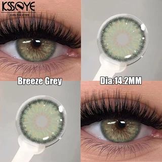 KSSEYE คอนแทคเลนส์ 2 ชิ้น Breeze Hazel 14.2 มม.รายปีคอนแทคเลนส์สายตาสั้นเกรด (0-8.00)