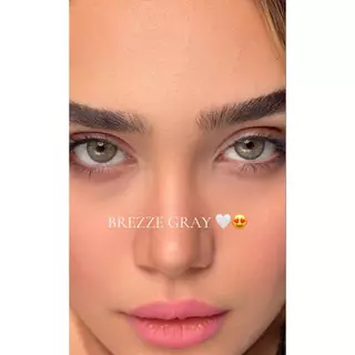 KSSEYE คอนแทคเลนส์ 2 ชิ้น Breeze Hazel 14.2 มม.รายปีคอนแทคเลนส์สายตาสั้นเกรด (0-8.00)