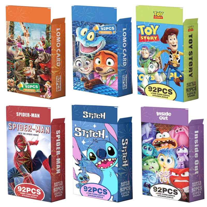 การ์ตูนการ์ด LOMO GOAT Toy Story Stitch ภายใน Spider-Man Zootopia การ์ดรูปถ่ายโปสการ์ดแฟนของขวัญ