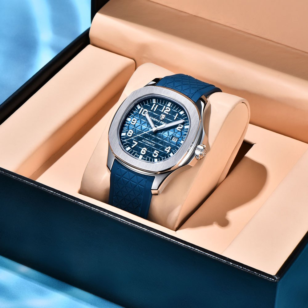 PAGANI DESIGN 2026 MIYOTA 8215 อัตโนมัติผู้ชาย Wach ยาง Sapphire Glass สแตนเลสนาฬิกาข้อมือกันน้ํา PDYS031