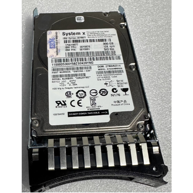 สําหรับ IBM 90Y8877 90Y8878 90Y8881 ฮาร์ดไดรฟ์ 300G 10K SAS 2.5 M4 M3 เซิร์ฟเวอร์