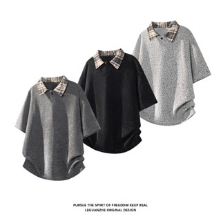 เสื้อโปโลแขนสั้นผู้ชาย ฤดูใบไม้ผลิ ดีไซน์ลายทางและลวดลายสวยง…