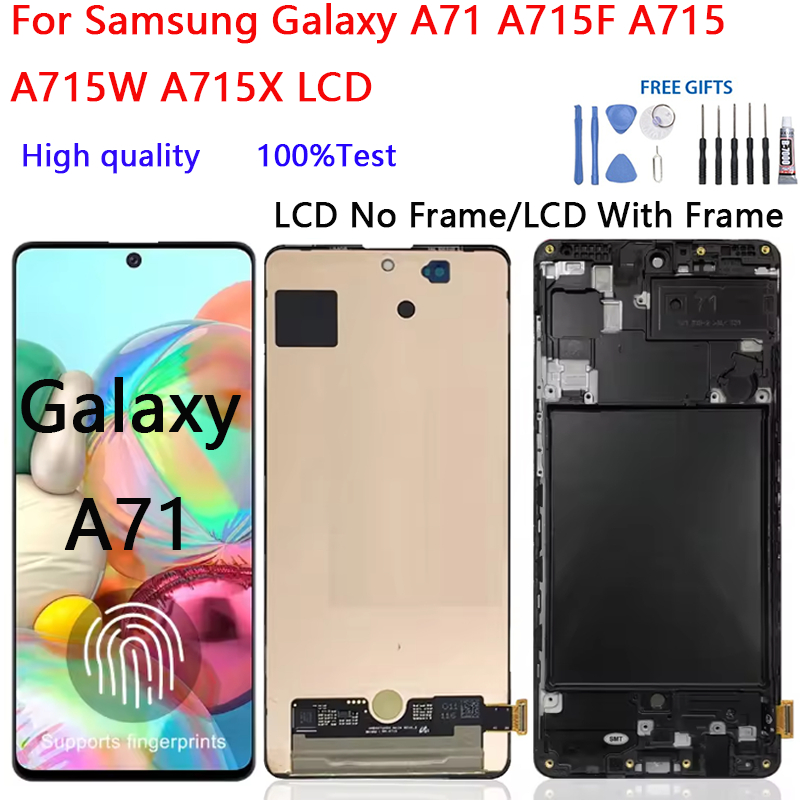 สําหรับ Samsung Galaxy A71 A715F A715 A715W A715X จอแสดงผล LCD Touch Screen Digitizer Assembly เปลี่