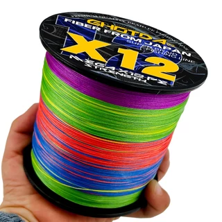 เส้นใยกุหลาบ Showoda X12 ความยาว 100 เมตร สำหรับตกปลาในป่าและทะเล มืออาชีพรับรองคุณภาพและความทนทาน