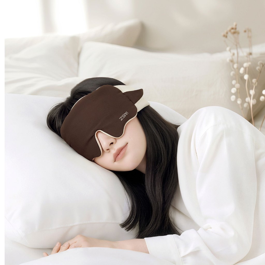 Zhenshiming Sleepy แกะ Sleep Mask Light Blocking Sleep Eye Mask สําหรับผู้ชายผู้หญิงบรรเทาความเมื่อย