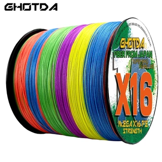 GHOTDA สายน็อนเบริด 100ม. X16 สำหรับตกปลาทะเล ใช้งานได้นาน มีความเหนียวแน่นและทนทาน