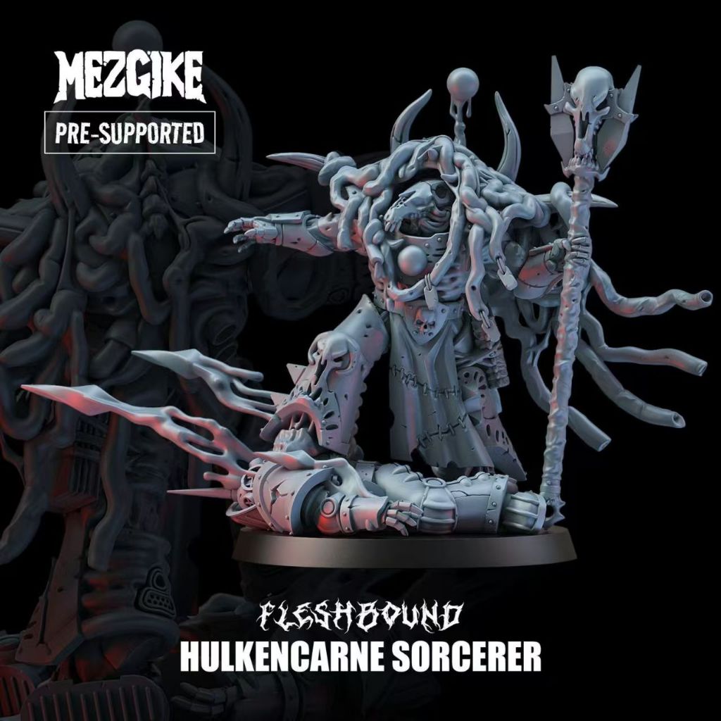 ตัวช่วยสร้างเนื้อ Chaos Wizard Cthulhu Warhammer War Chess Board Game 3D Printing White Model MEZGIK