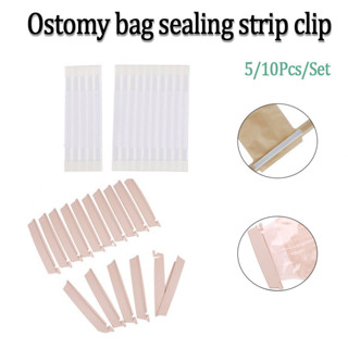 5/10 ชิ้นชิ้นเดียวสองชิ้น Ostomy ถุงแถบปิดผนึกพลาสติกคลิปสาก…