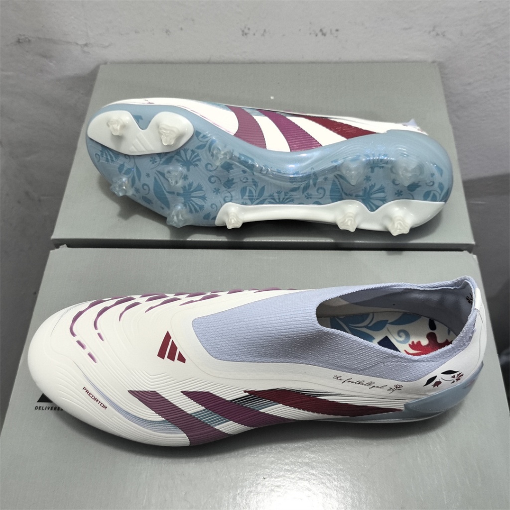 Pred 2025 Elite FG รองเท้าฟุตบอล Size: 39-45 Nails รองเท้าฟุตบอลไร้เชือก เก็บเงินปลายทาง