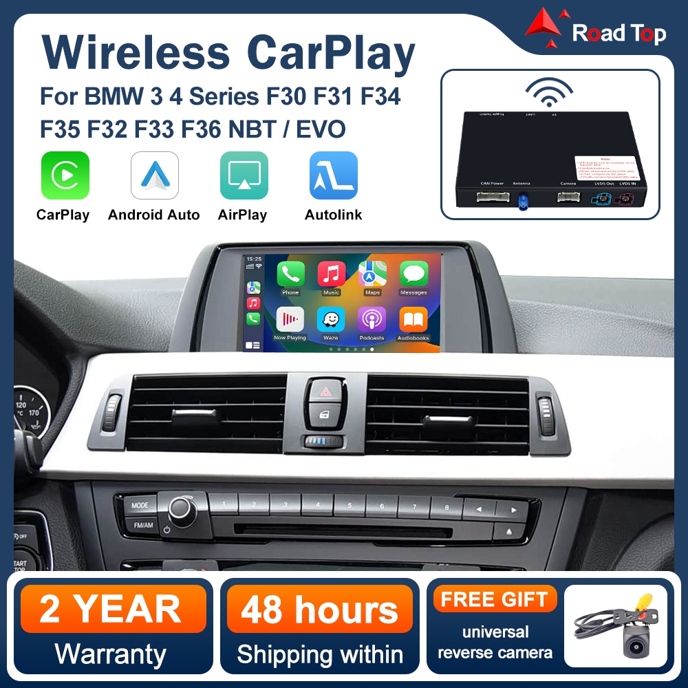 ไร้สาย CarPlay Android ถอดรหัสอัตโนมัติสําหรับ BMW 3 4 Series F30 F31 F32 F33 F34 F35 F36 2012-2020 