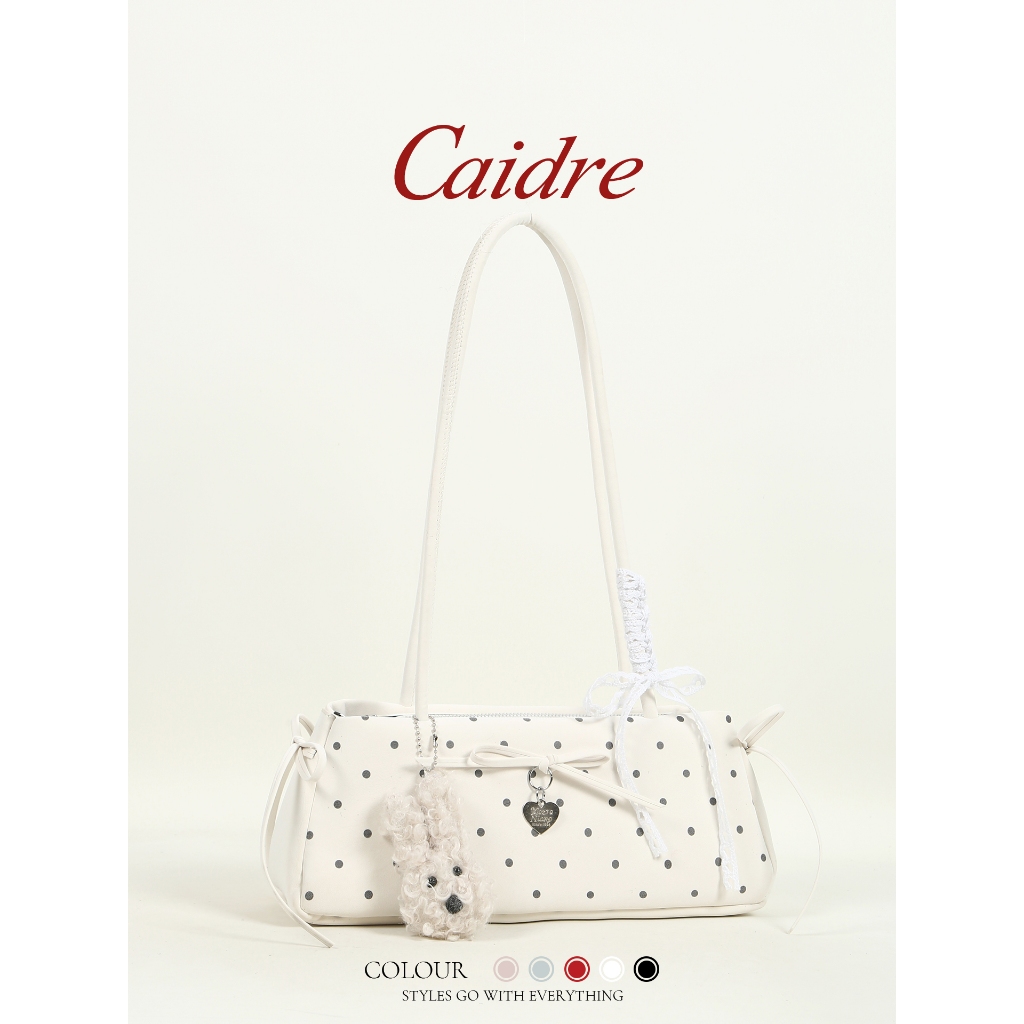 Caidre Bow Portable Baguette Bag Commuter Handbag Niche Armpit Order Shoulder Bag