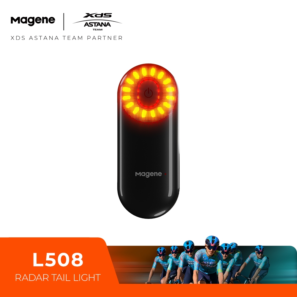 Magene L508 จักรยานเรดาร์ ไฟท้ายจักรยานสมาร์ทไฟท้ายกันน้ำเซ็นเซอร์ เบรคไฟเตือน ป้องกันรถชนต์
