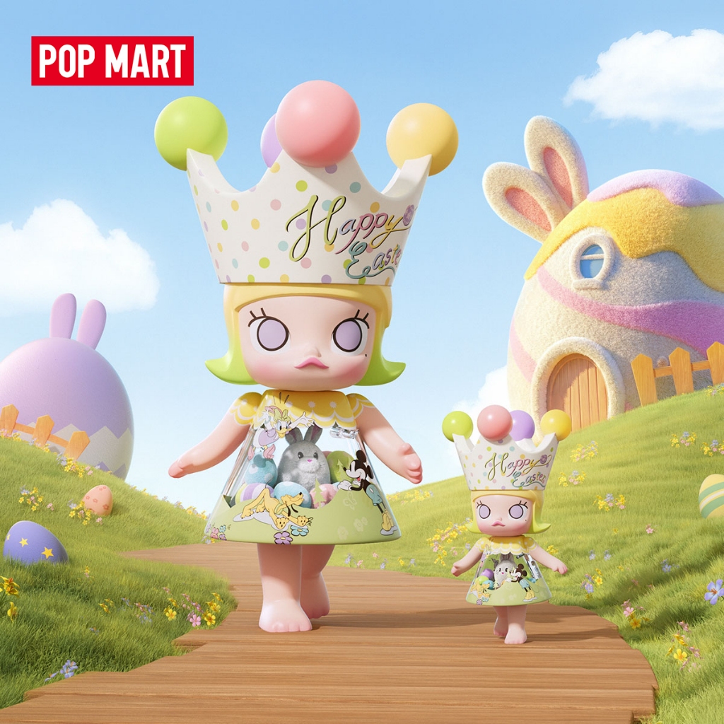 POP MART MEGA ROYAL MOLLY 1000% Mickey and Friends-Happy Easter Collectable Figure Toys Gift For Kids