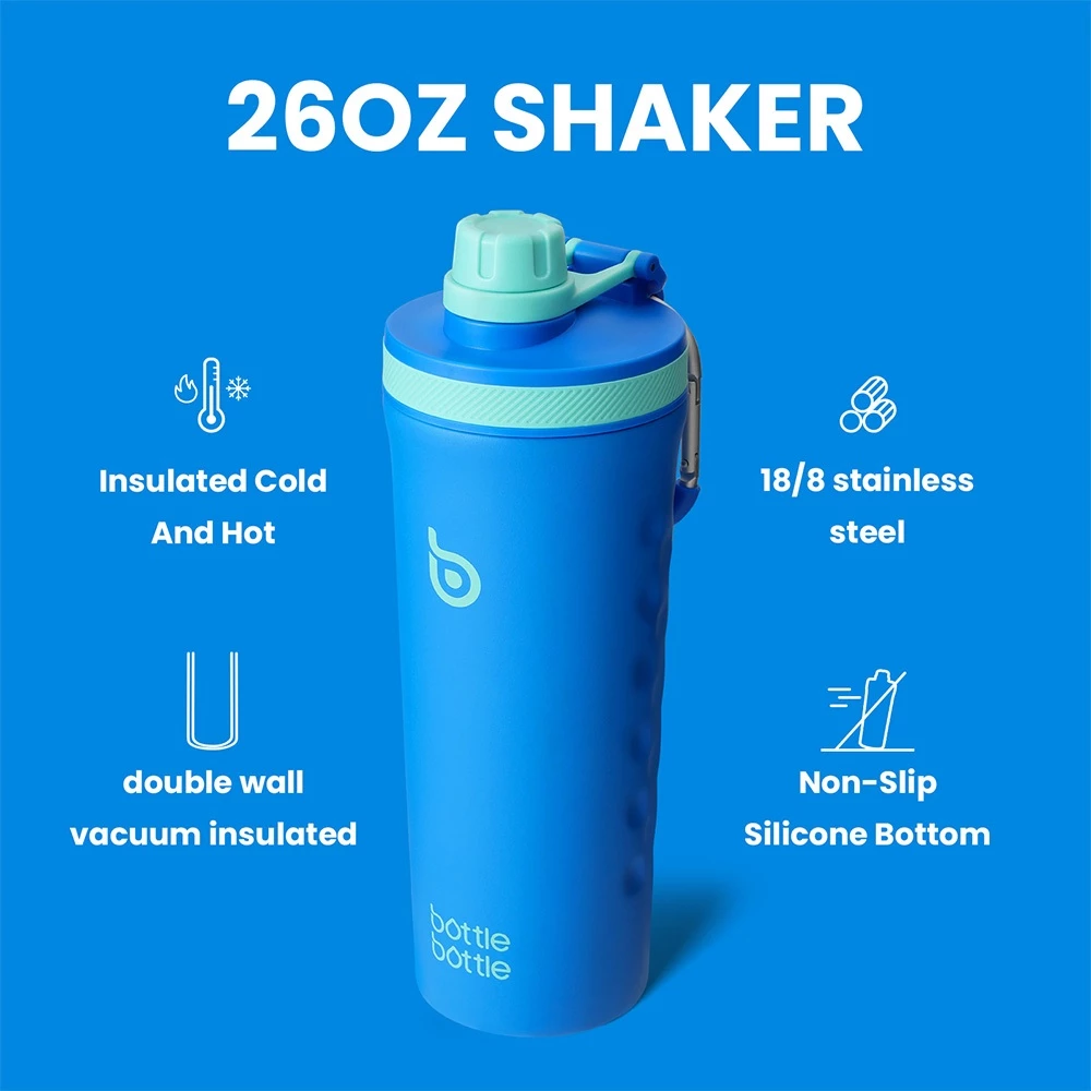 ขวดเชคเกอร์สแตนเลส BOTTLE BOTTLE 750ml หุ้มฉนวนพร้อมลวดปัด thumbnail 4